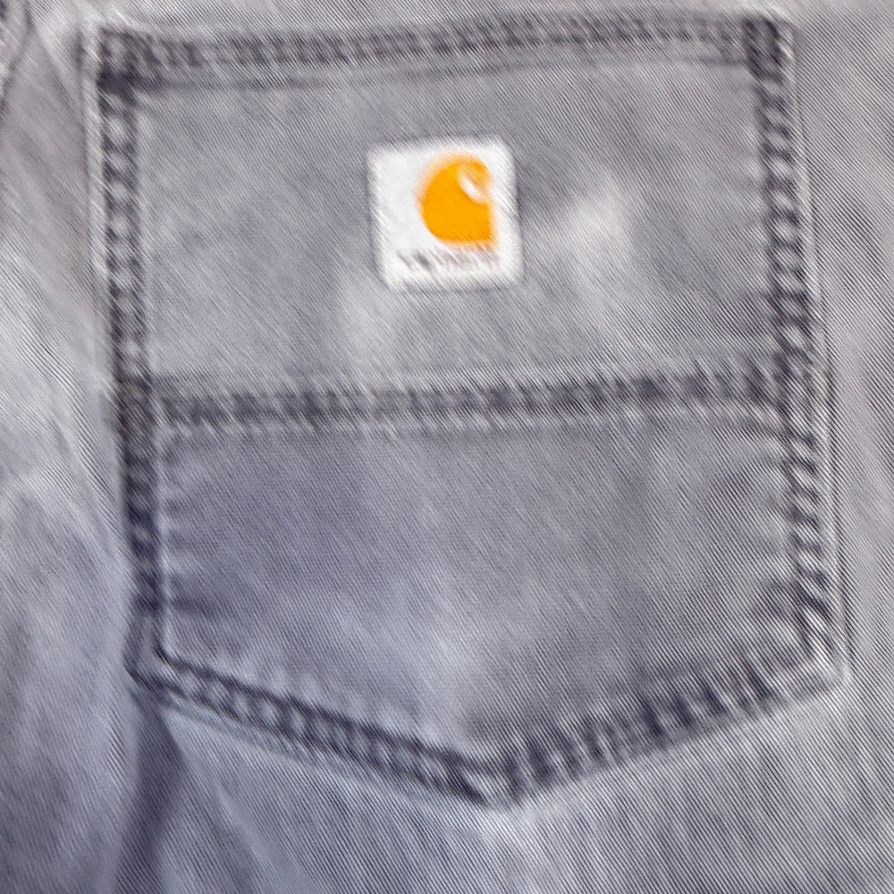 Carhartt Mens Relaxed Fit Canvas Work Pants Grey 32x32 Utility Carpenter Trouser - Picture 9 of 10